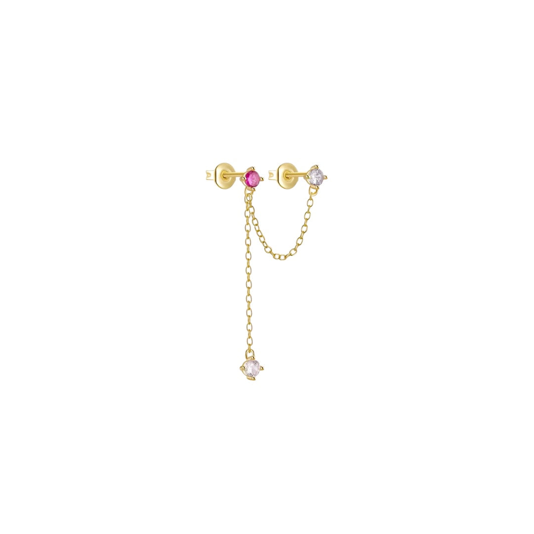 Aretes Shiny Pink & Golden