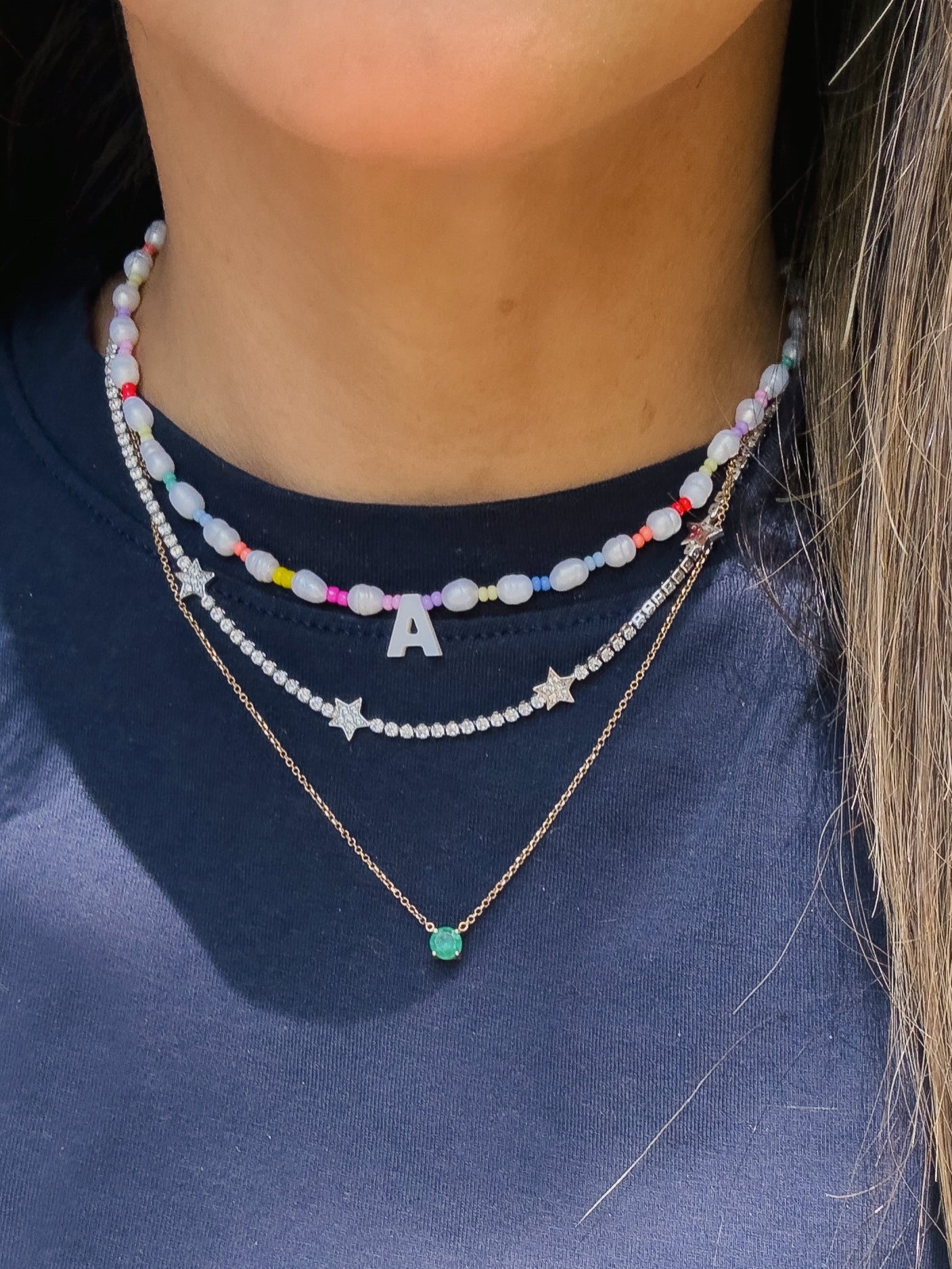 Collar Stars Party Silver