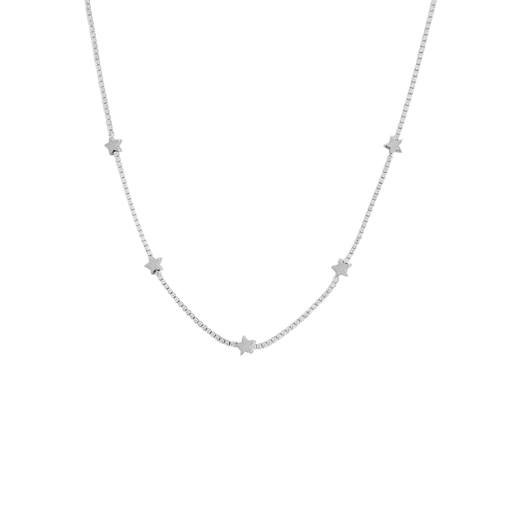 Collar Tennis & Stars Silver Chocker