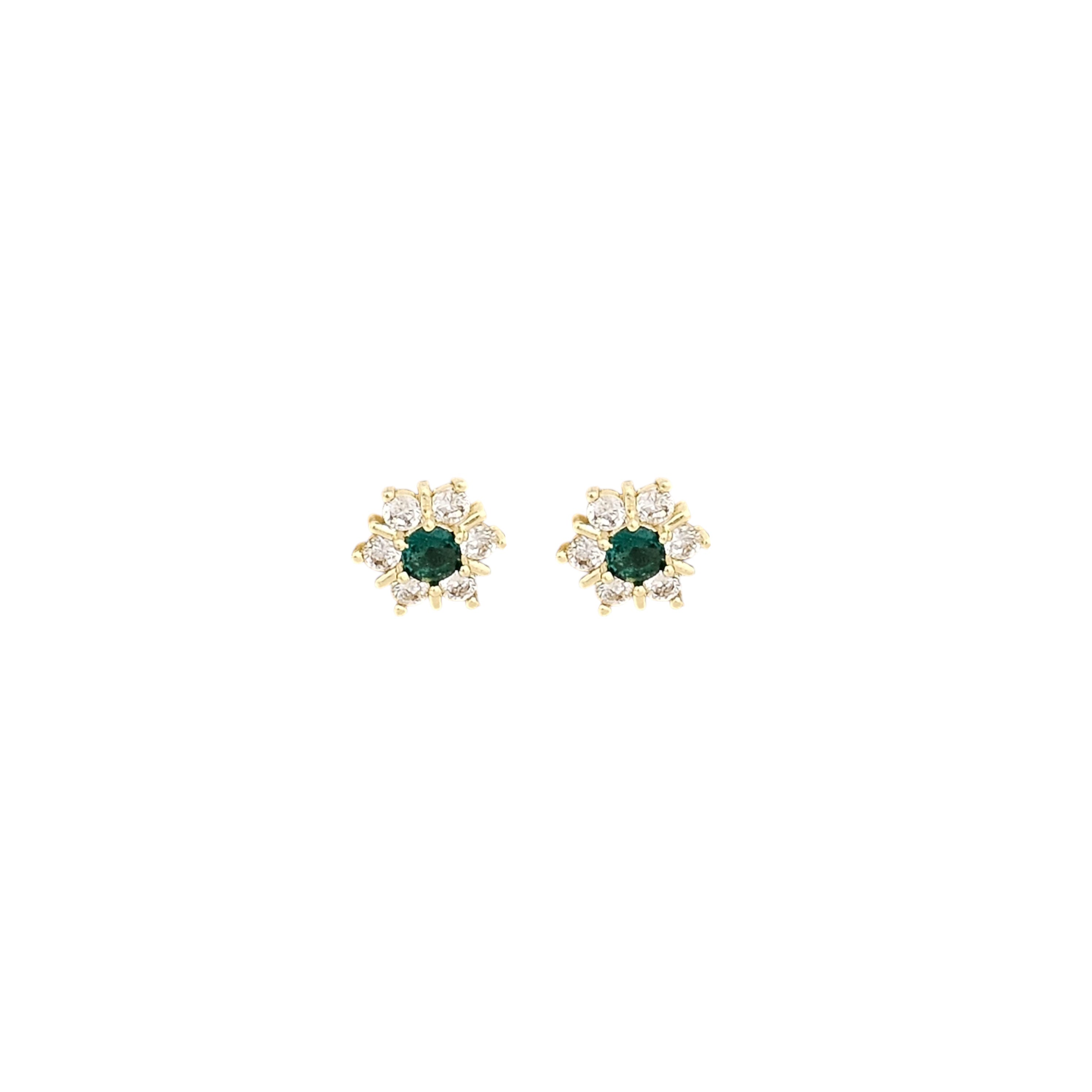 Aretes Golden Verdi Fleur Stud