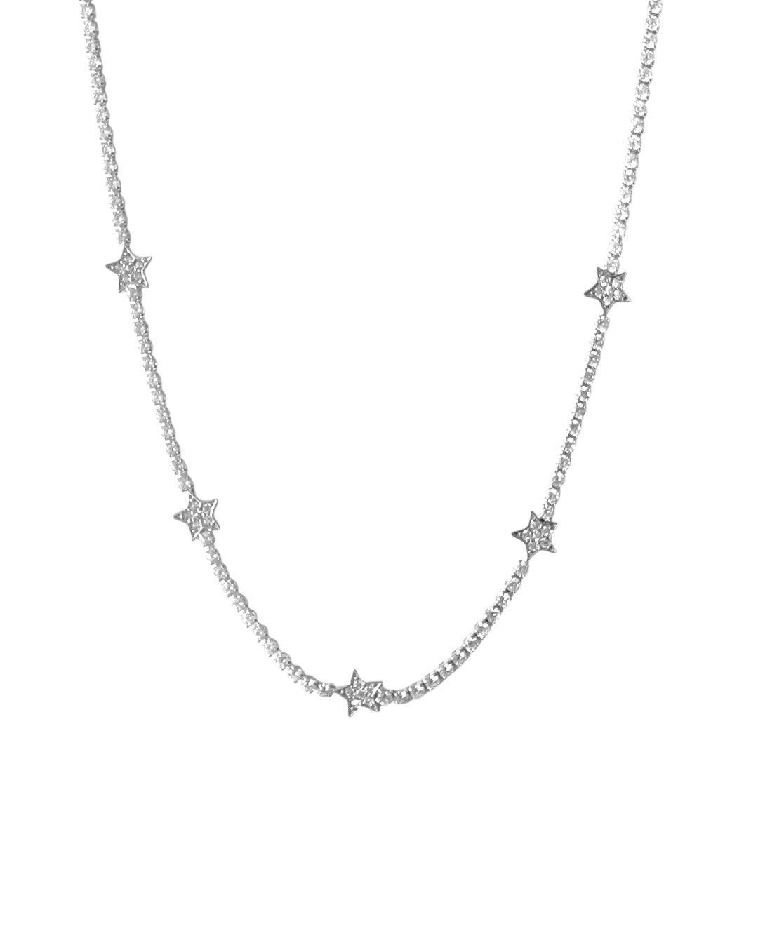 Collar Stars Party Silver