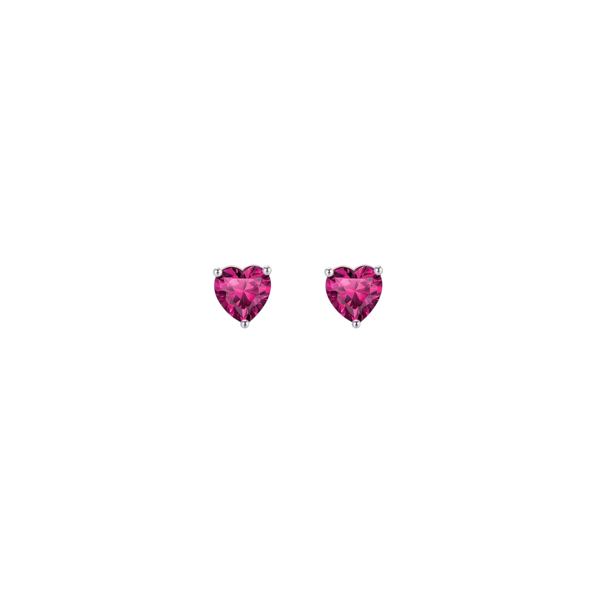 Aretes Mini Pink Heart Studs