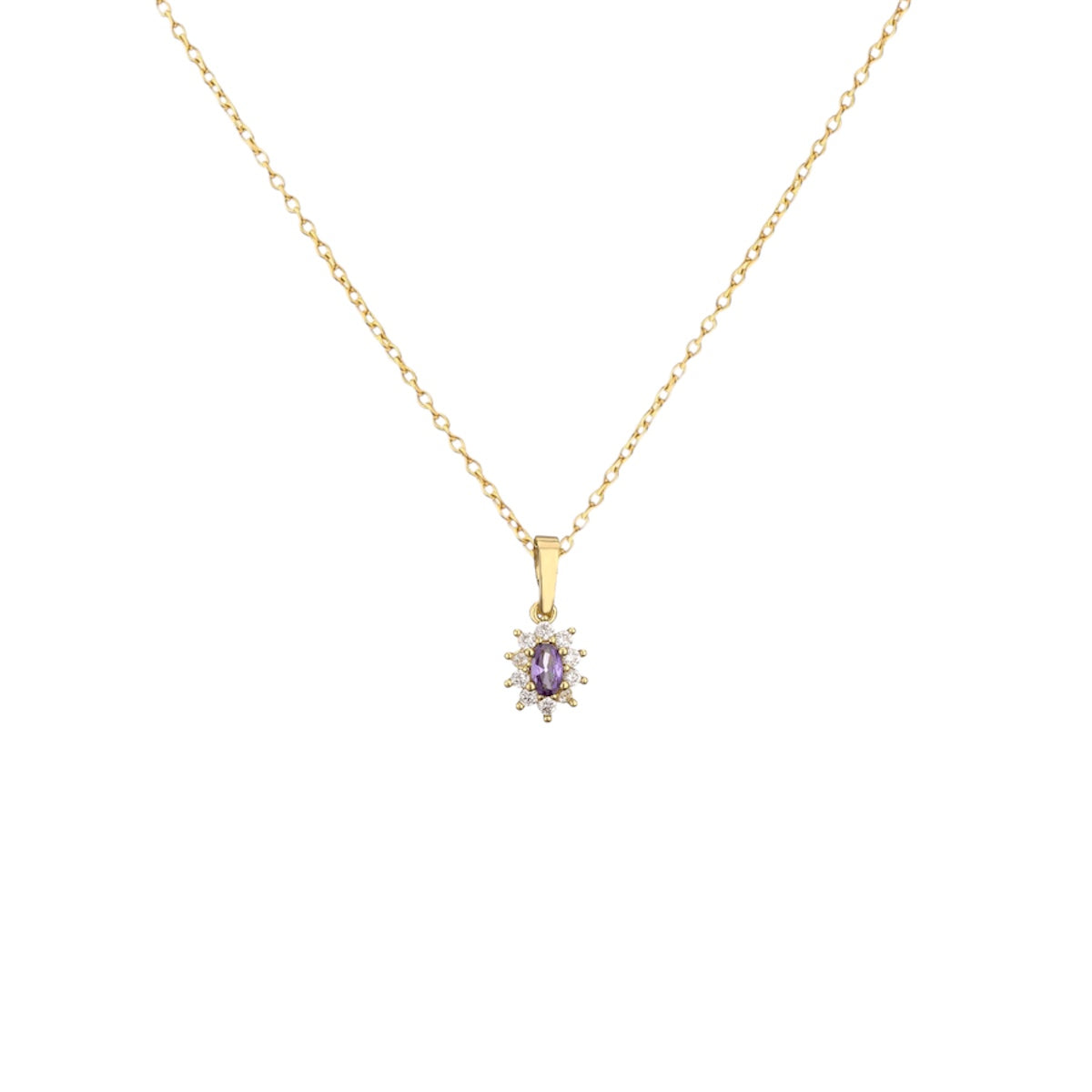 Collar Mini Purple Moon Golden