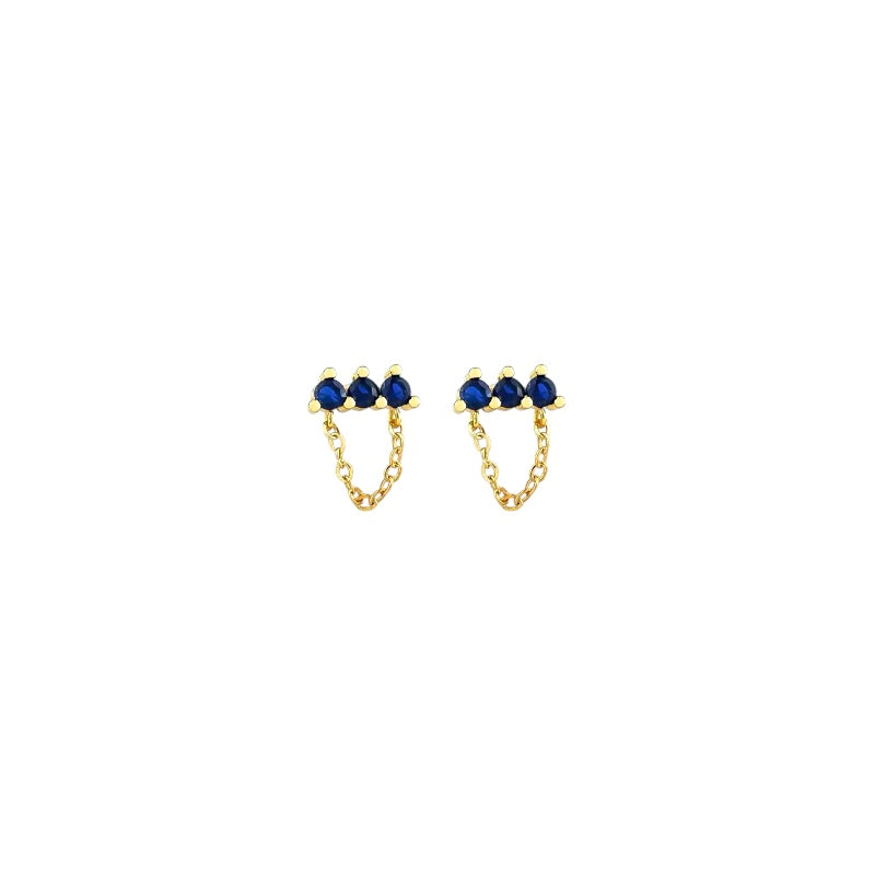 Aretes Mini Blue Chain