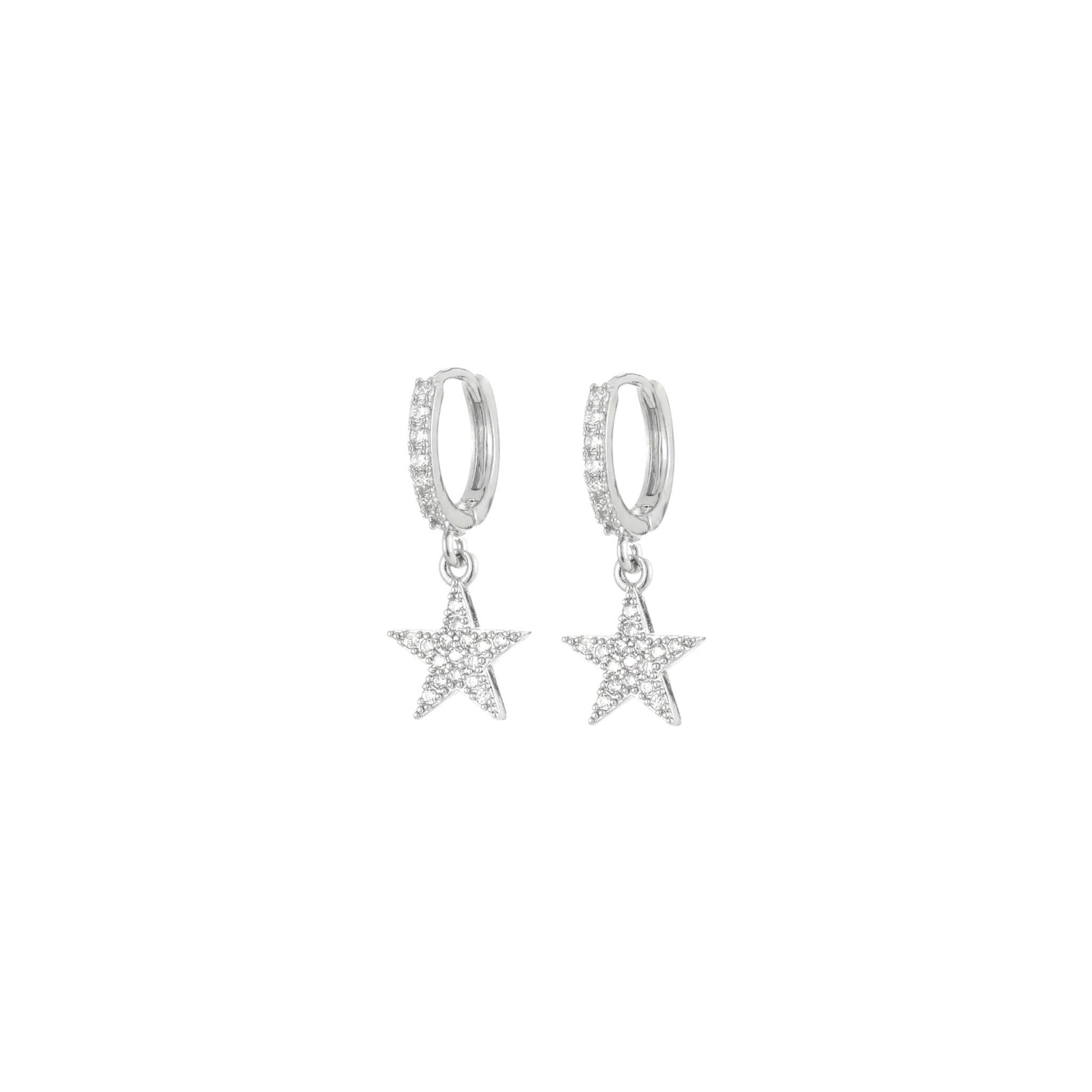 Aretes Electra Silver Hoops