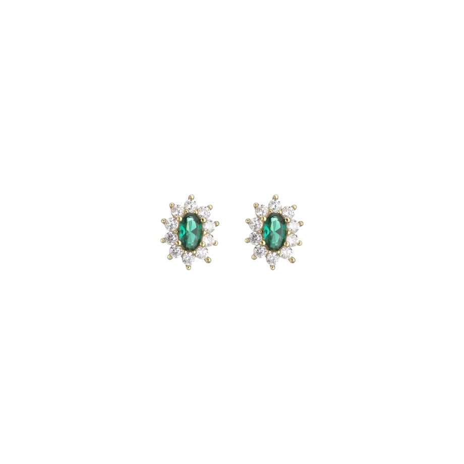 Aretes Green Mini Moon