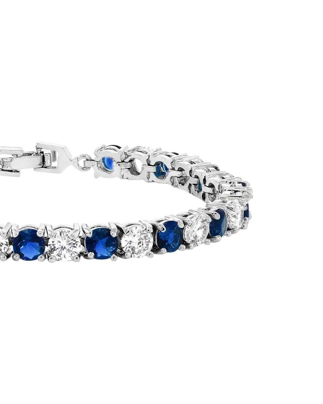 Pulsera Silver and Blue Tennis