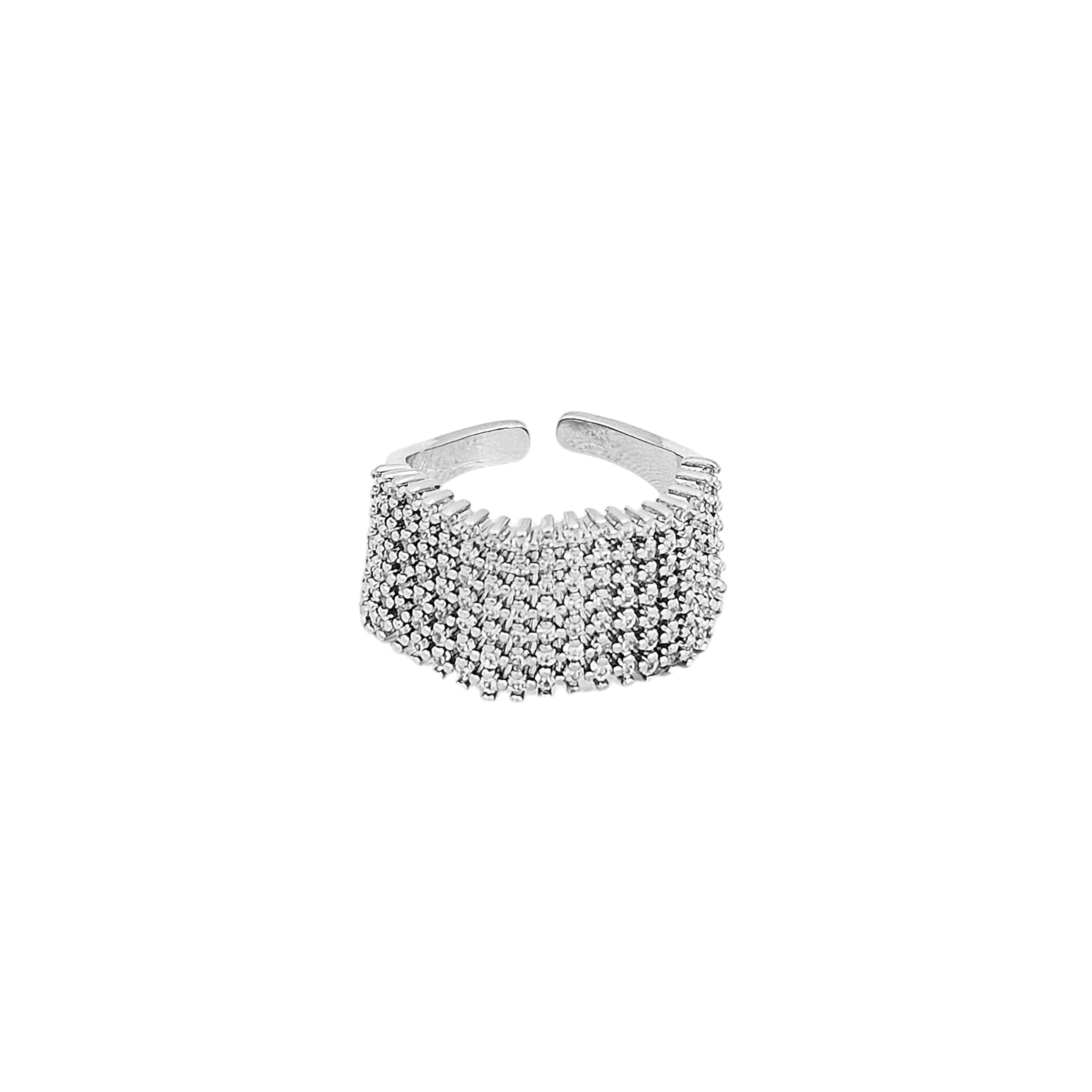 Anillo Shiny Waves Silver