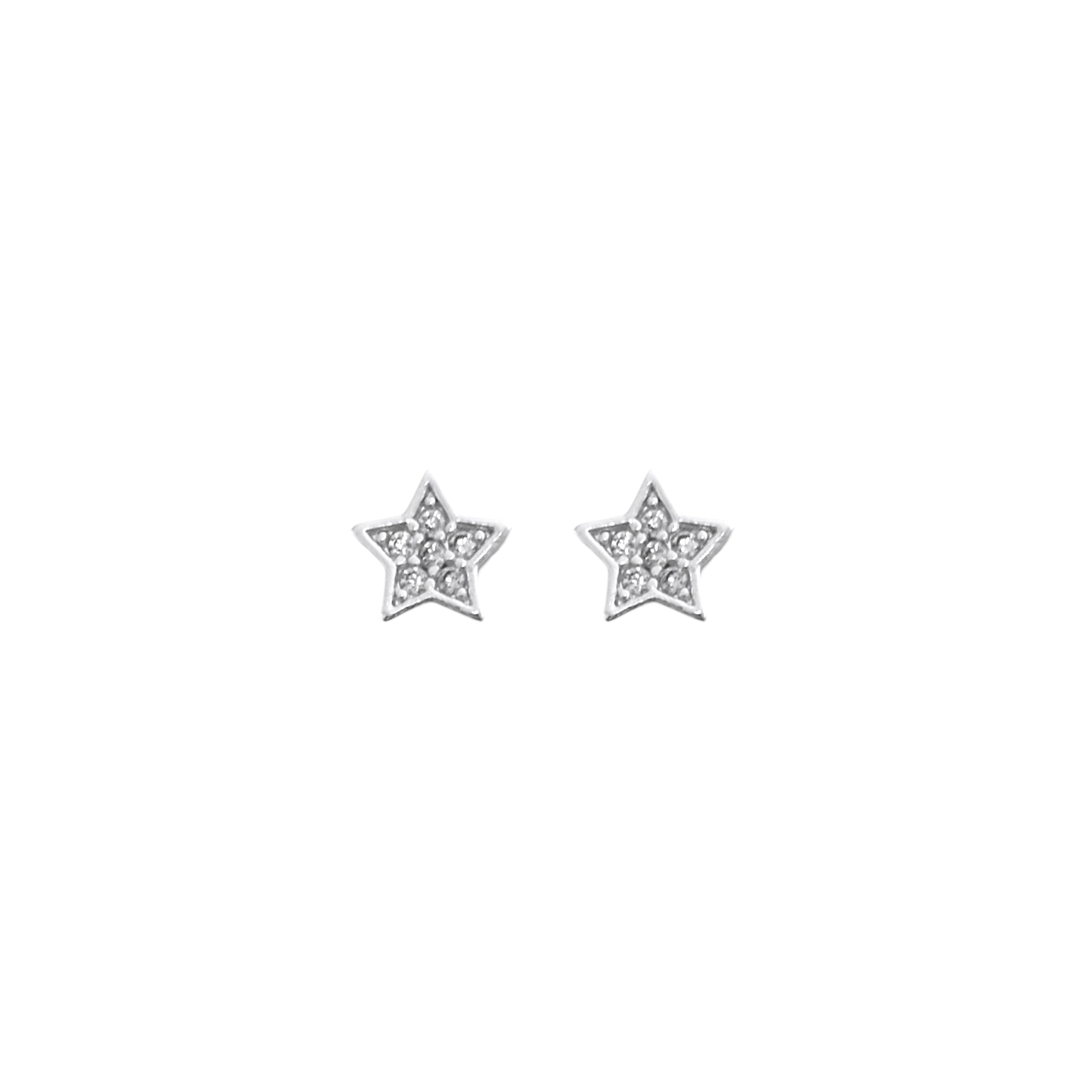 Aretes Micro Star Silver Stud