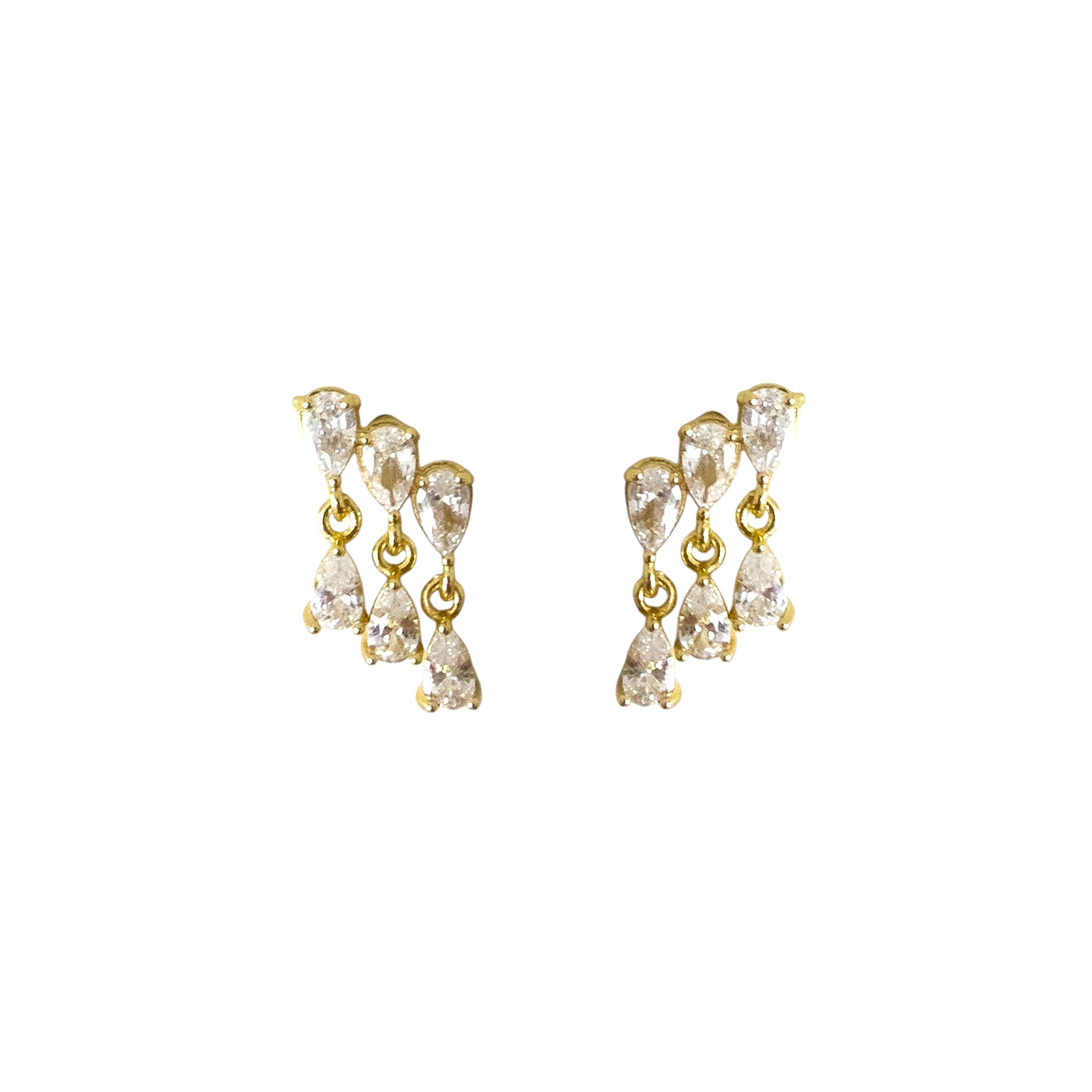 Aretes Rain Golden Studs
